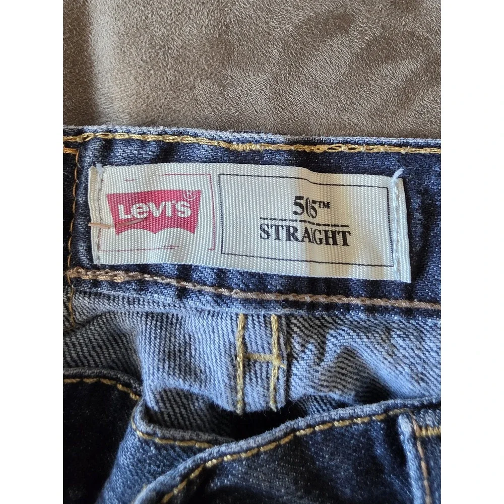Levi's Jeans Kids Size 8 Dark Blue Denim Straight Casual Cotton Pants Trousers